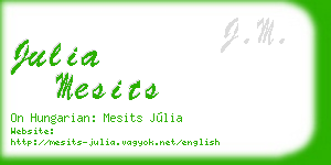julia mesits business card
